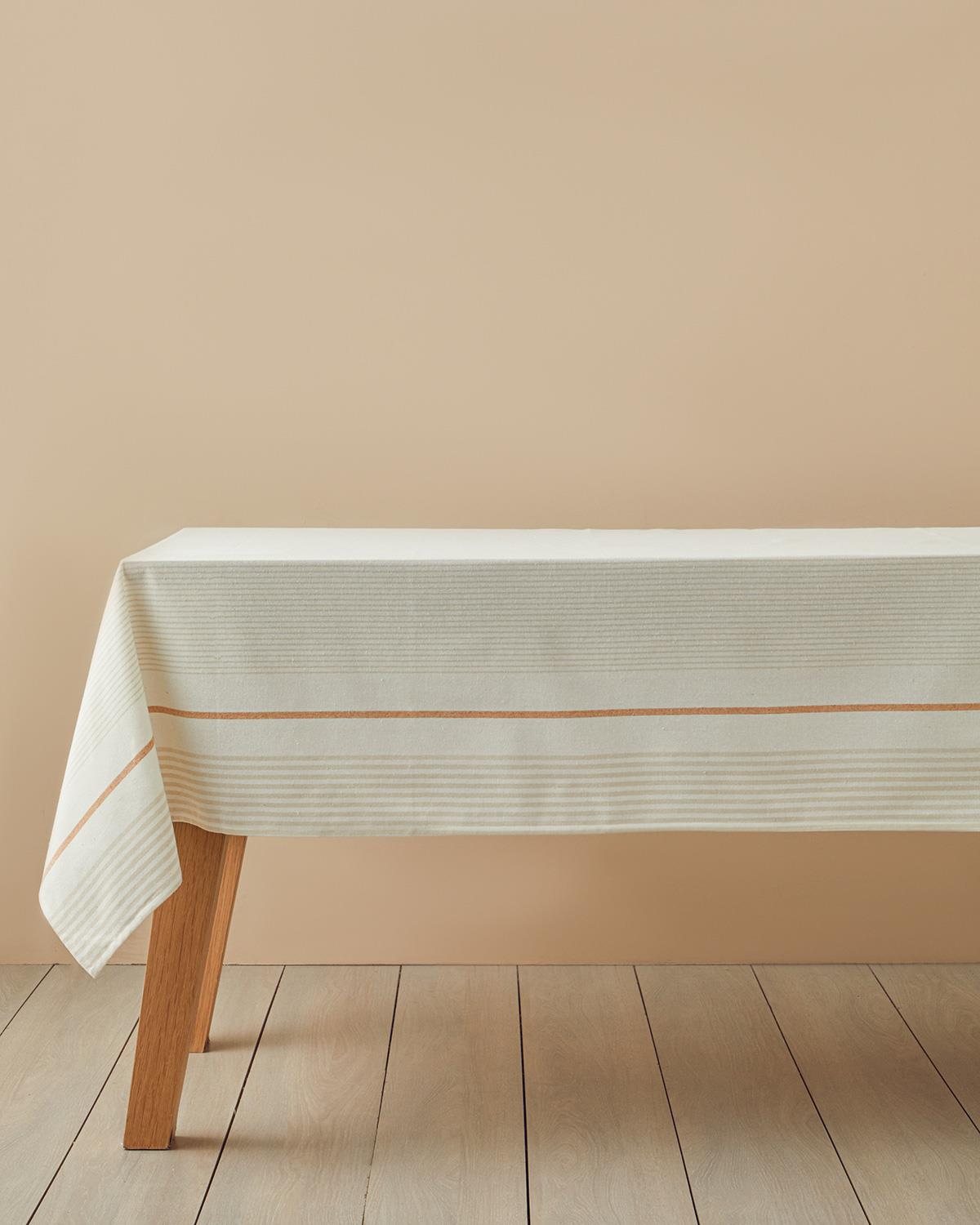 Softy Pamuk Polyester Masa Örtüsü 150x200 cm Krem - Bej