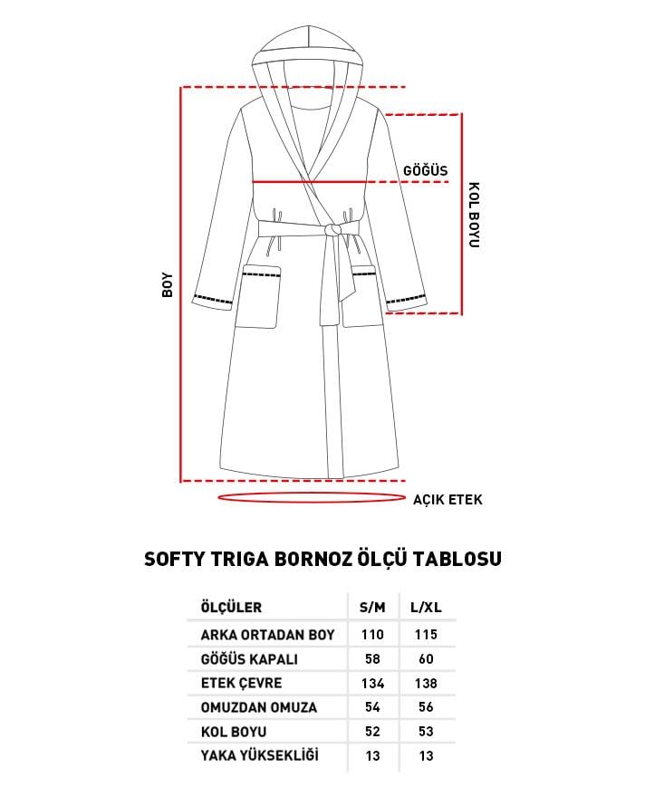 Softy Triga %100 Pamuklu Bornoz Bej