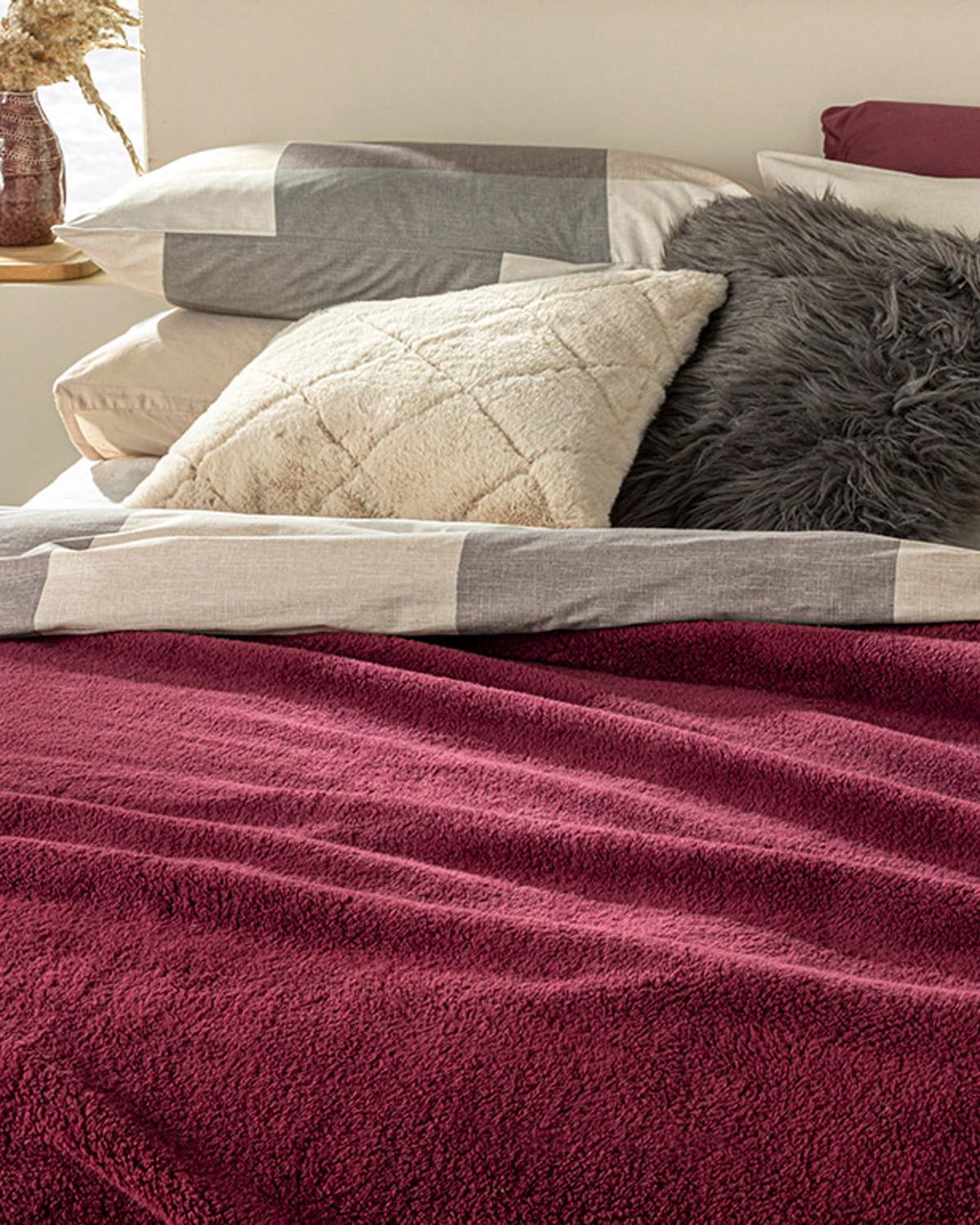 Softy Wellsoft Tek Kişilik Battaniye 150x200 cm Vişne
