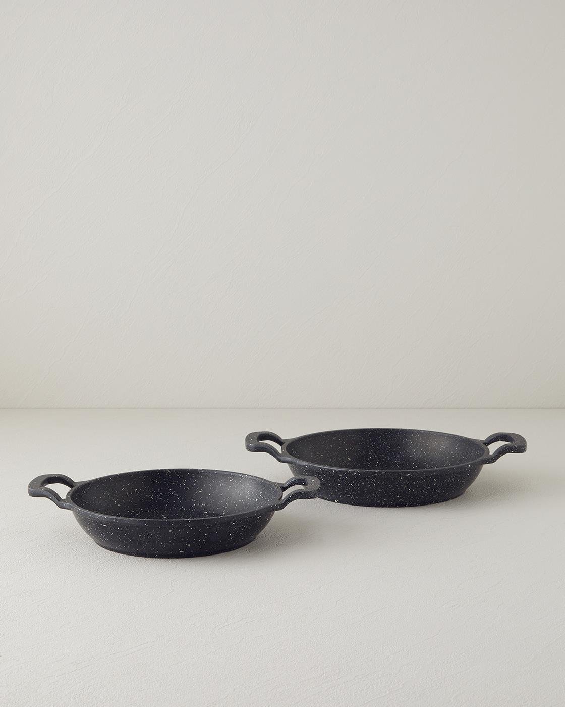 Sofya Alüminyum 2'li Sahan Seti 18-20 cm Siyah