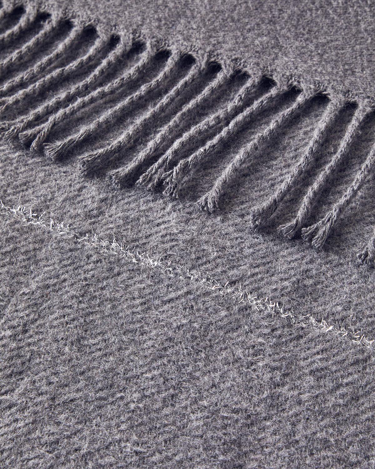 Sparkly Simli Pamuklu Tek Kişilik Battaniye 150x200 cm Antrasit