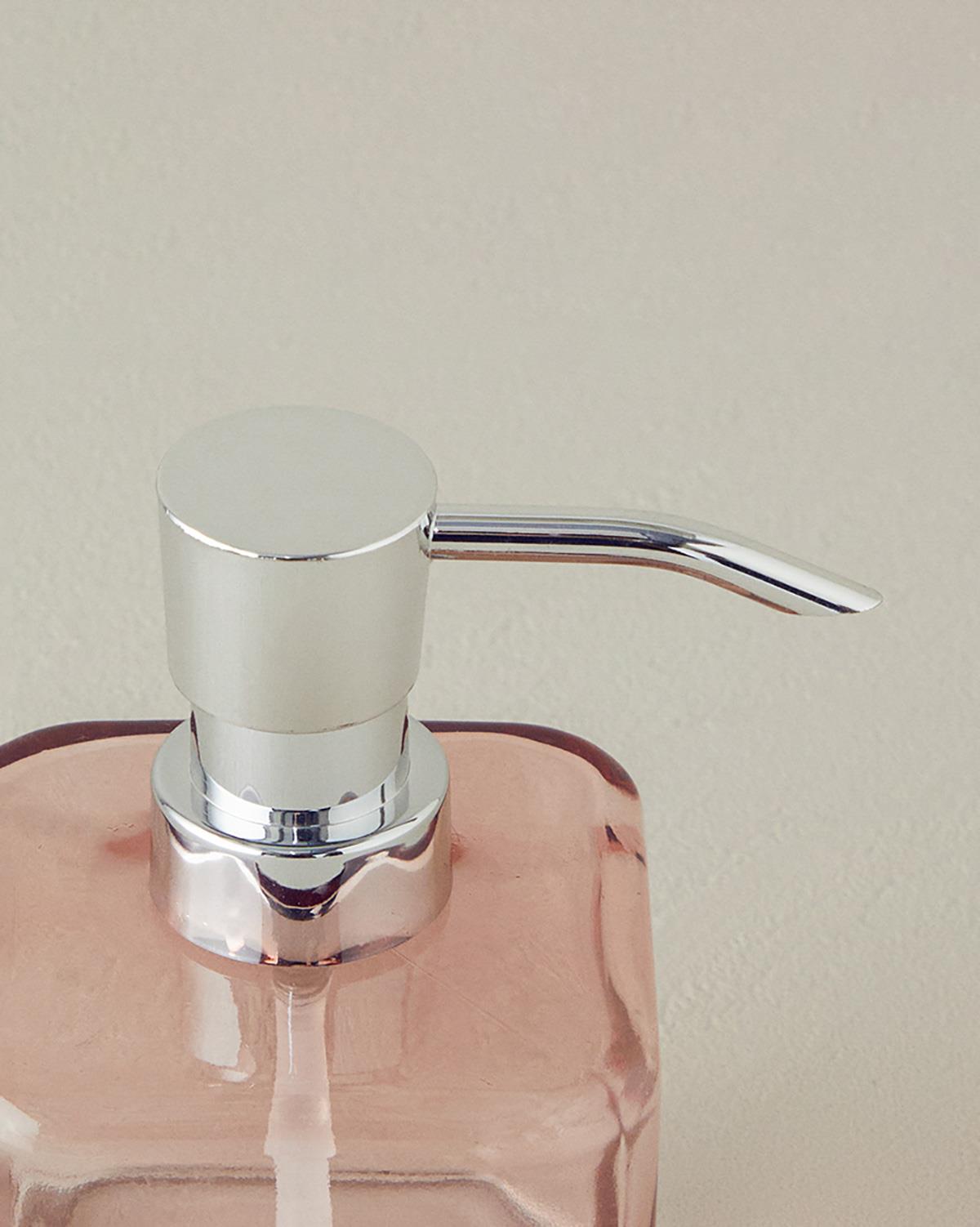 Splash Cam Banyo Sıvı Sabunluk 8x8x12,1 cm Pembe