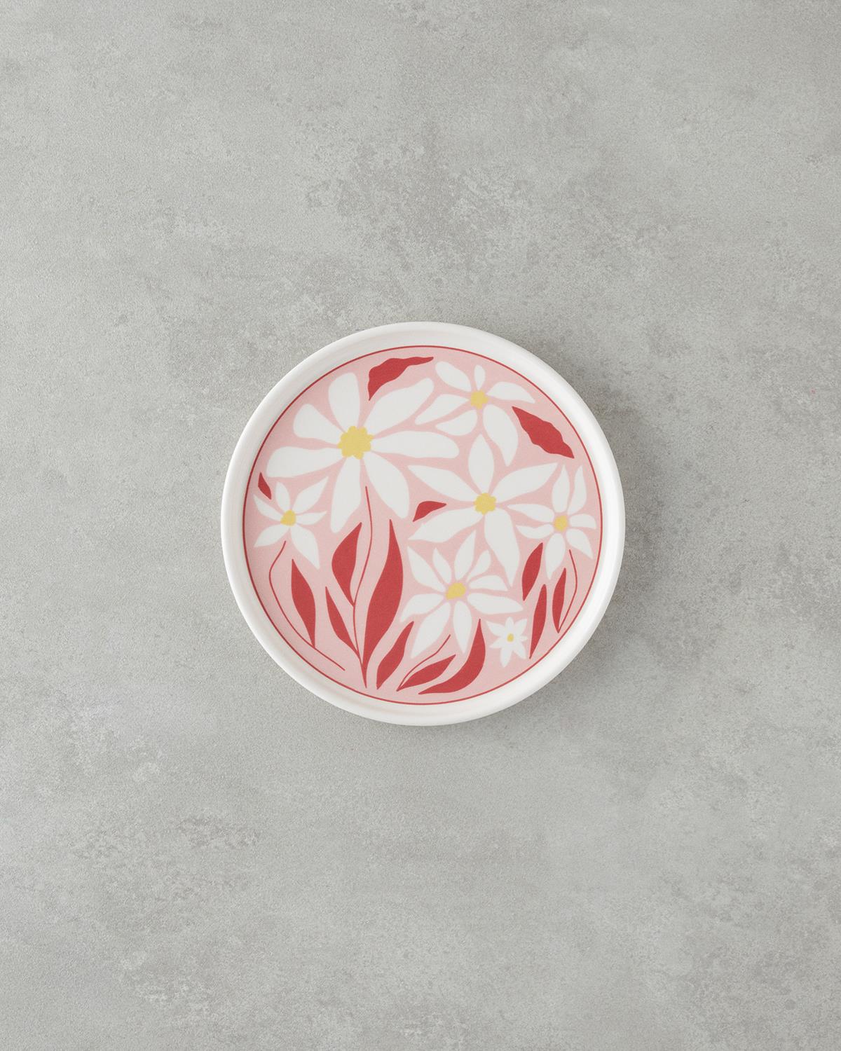 Splash Seramik Kahvaltı Takımı 10 parça 4 kişilik Kırmızı-Pembe