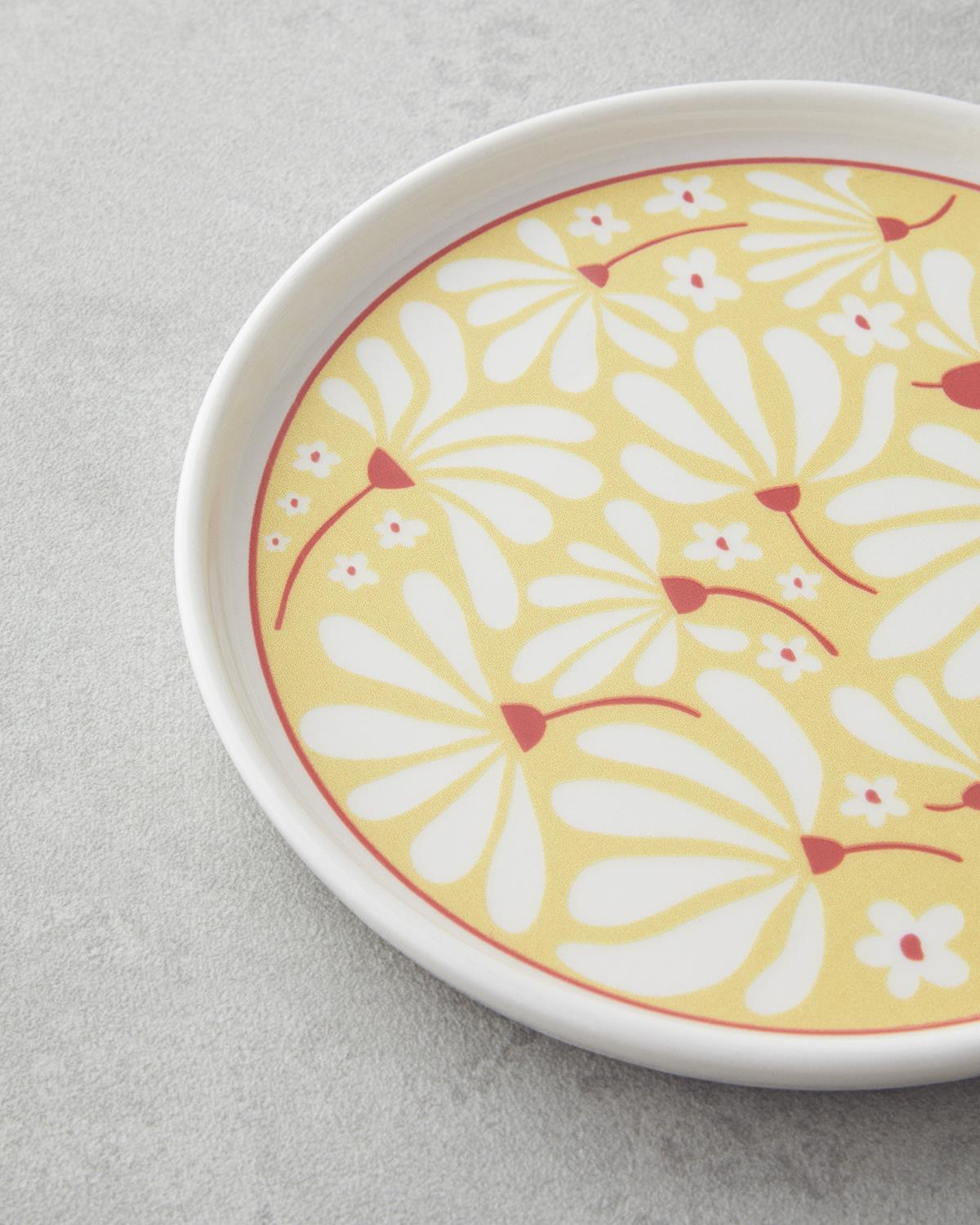 Splash Seramik Kahvaltı Takımı 10 parça 4 kişilik Kırmızı-Pembe