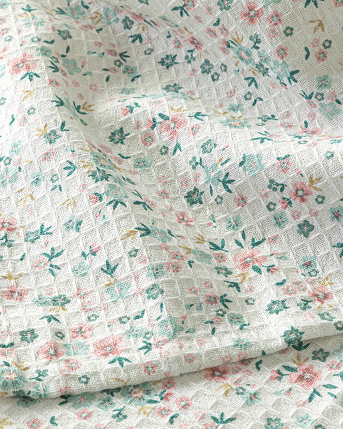 Spring Spirit Baskılı Çift Kişilik Pike Pembe - Yeşil