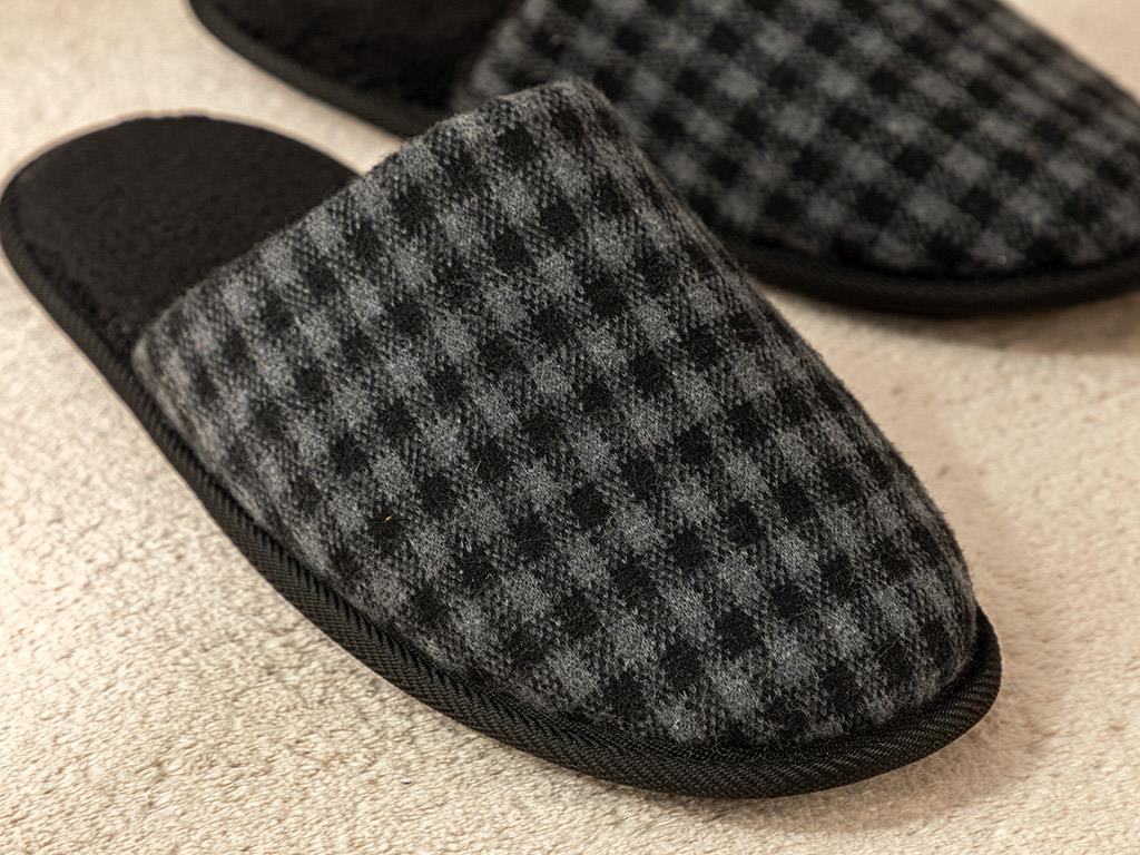 Squares Kumaş Erkek Ev Terliği