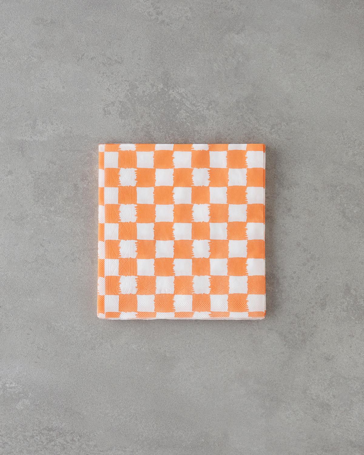 Squarify Orange Kağıt 20'li Kağıt Peçete 33x33 cm Sarı
