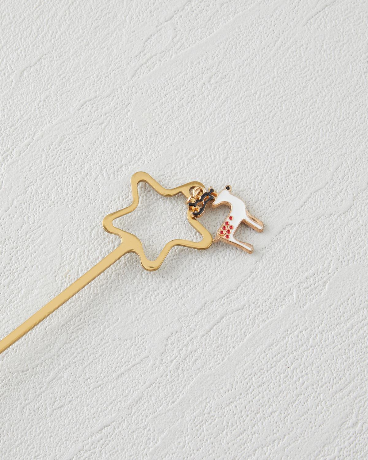 Starry Paslanmaz Çelik T.Çatal-Kaşık Set 4 Parça Gold