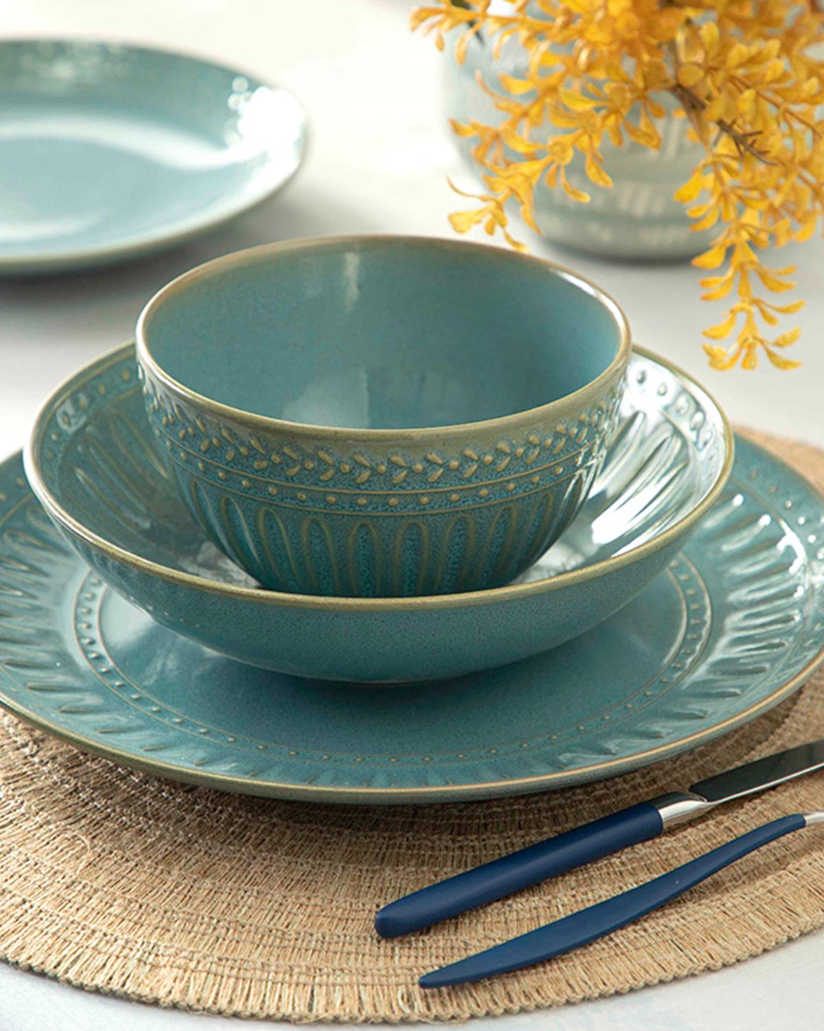 Stoic Seramik Pasta Tabağı 21 cm Yeşil