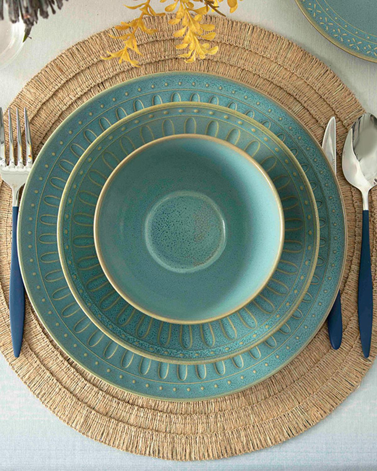 Stoic Seramik Pasta Tabağı 21 cm Yeşil
