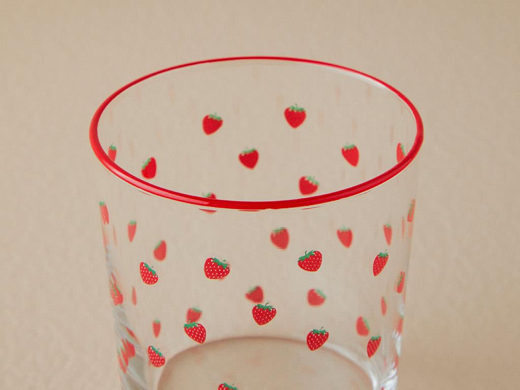 Strawberry Cam 3'lü Meşrubat Bardağı Kırmızı
