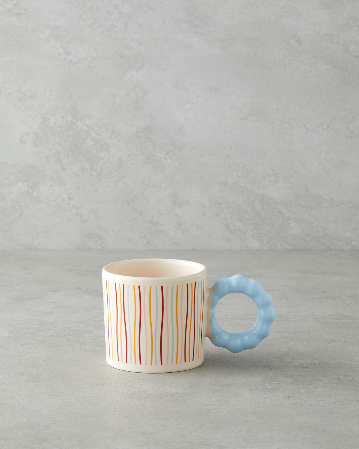 Stripe Flow Seramik Kupa 260 ml Renkli
