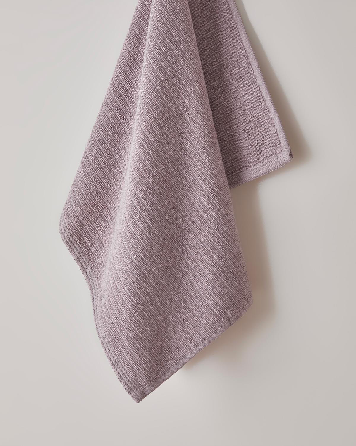 Stripe Pamuk Yüz Havlusu 50x70 cm Gül Kurusu