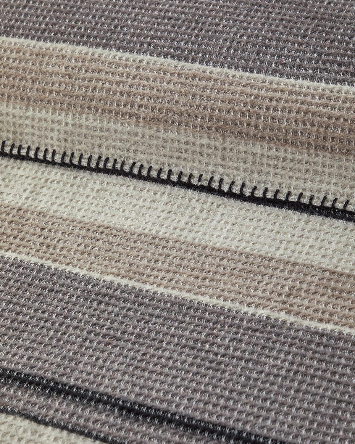 Striped Dört Mevsim Çift Kişilik Battaniye Antrasit