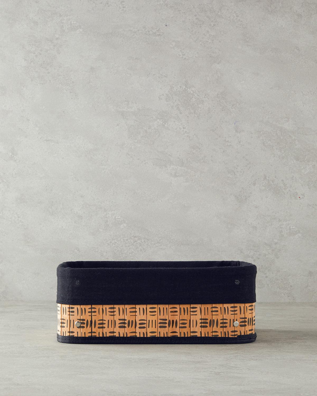 Stripy Bambu Sepet Naturel