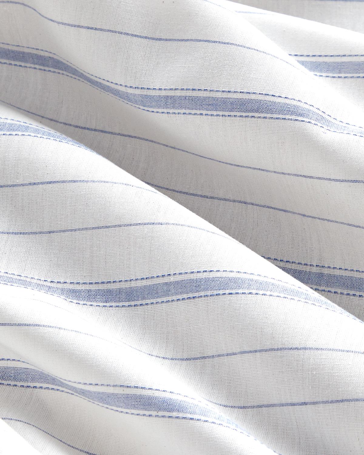 Subtle Waves İpliği Boyalı Tek Kişilik Nevresim Takımı 160x220 cm Mavi