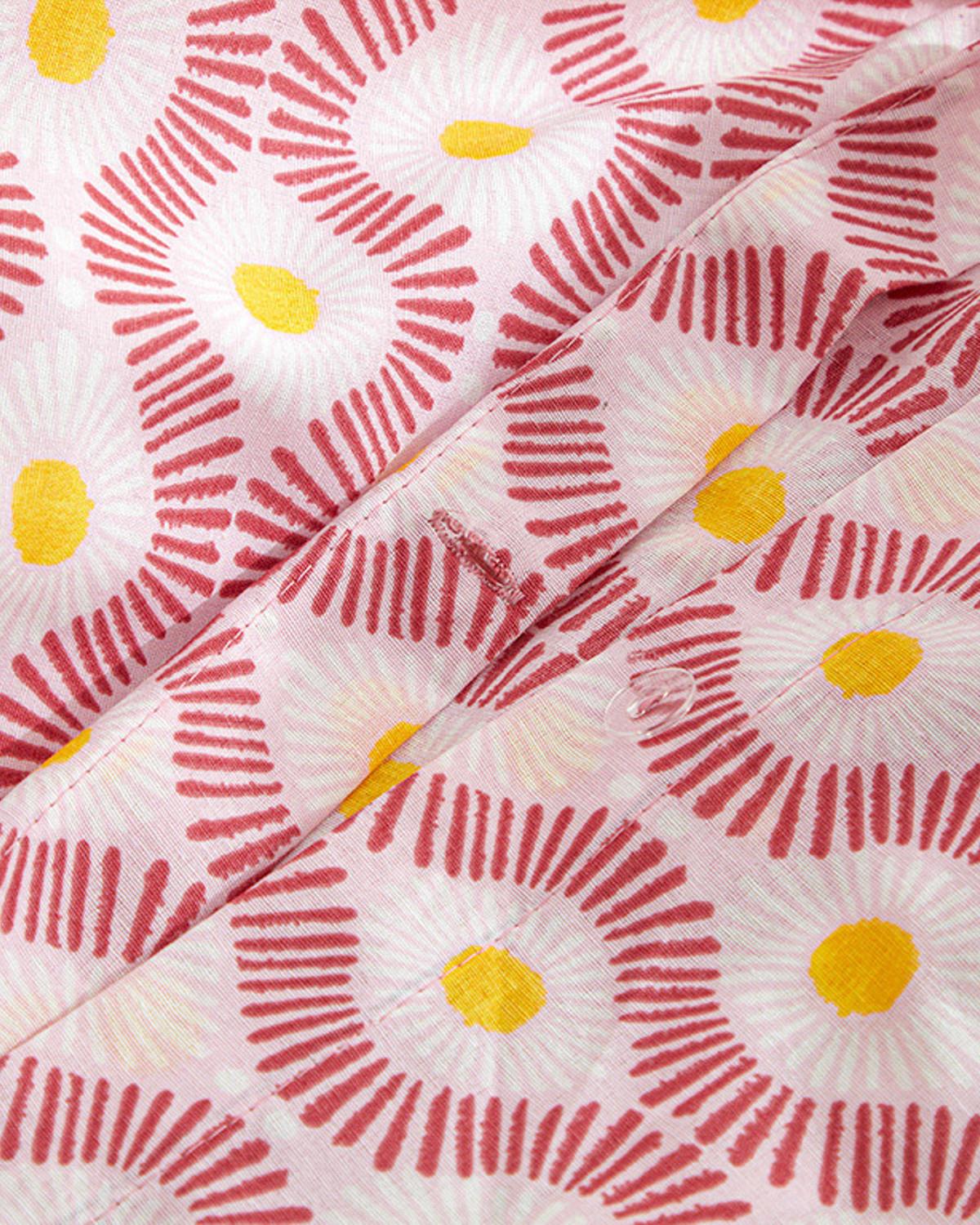 Sunny Side Kolay Ütülenir Çift Kişilik Nevresim Pembe