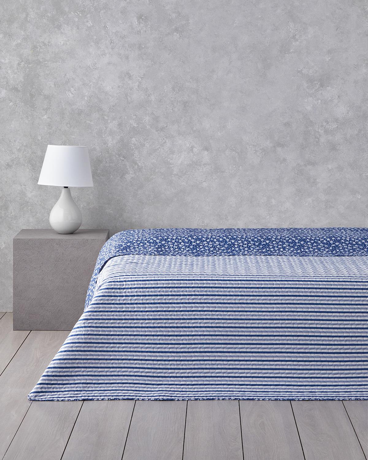 Sunrose Çift Taraflı King Size Çok Amaçlı Örtü Mavi