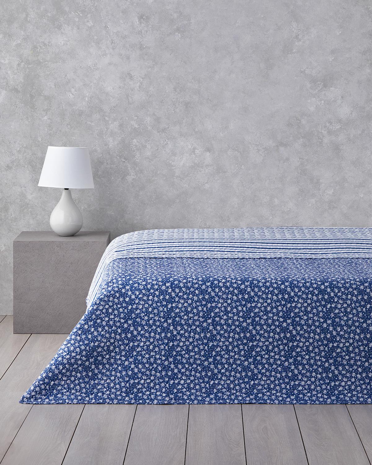 Sunrose Çift Taraflı King Size Çok Amaçlı Örtü Mavi