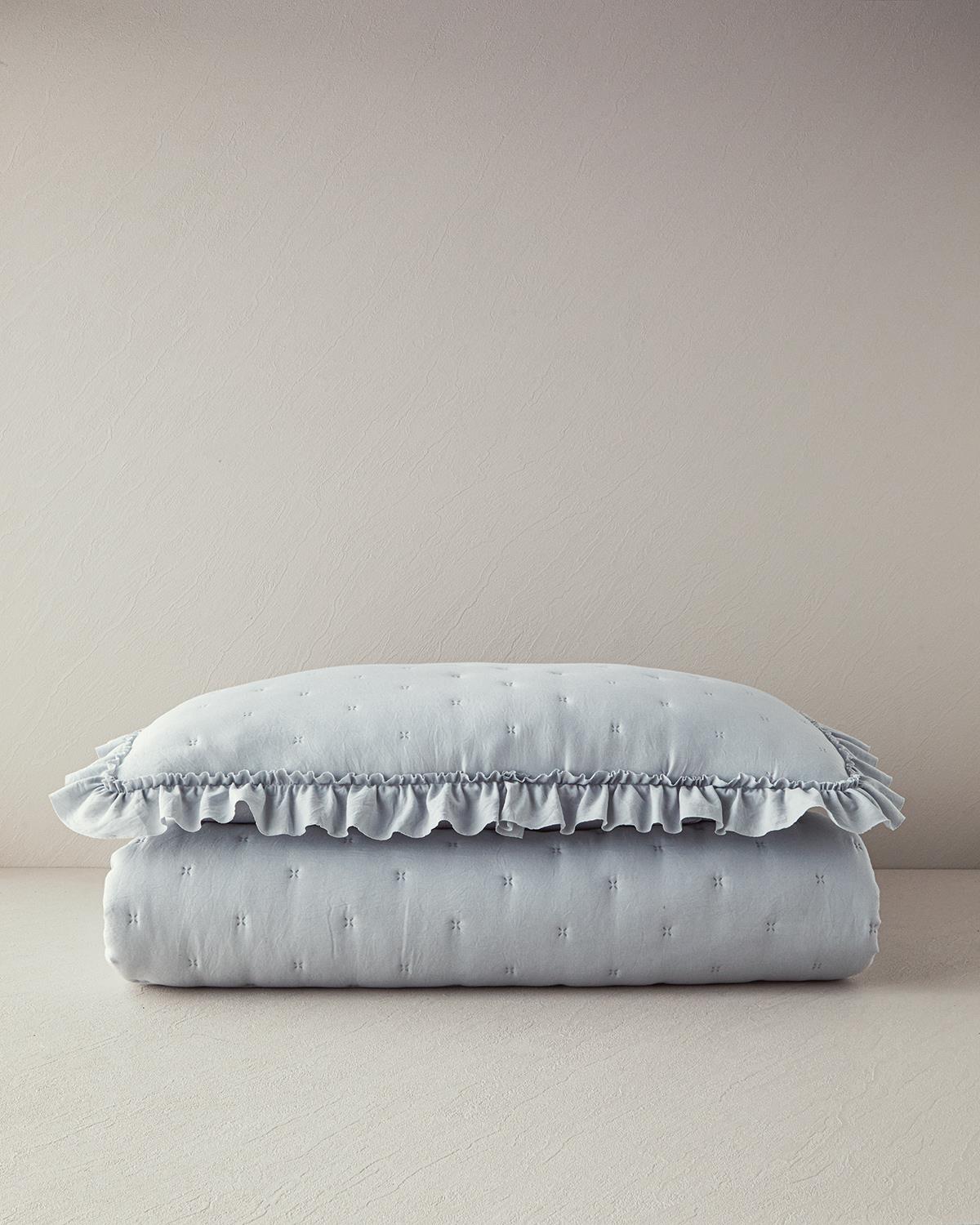 Swanky Tek Kişilik Yatak Örtüsü Takımı Gri
