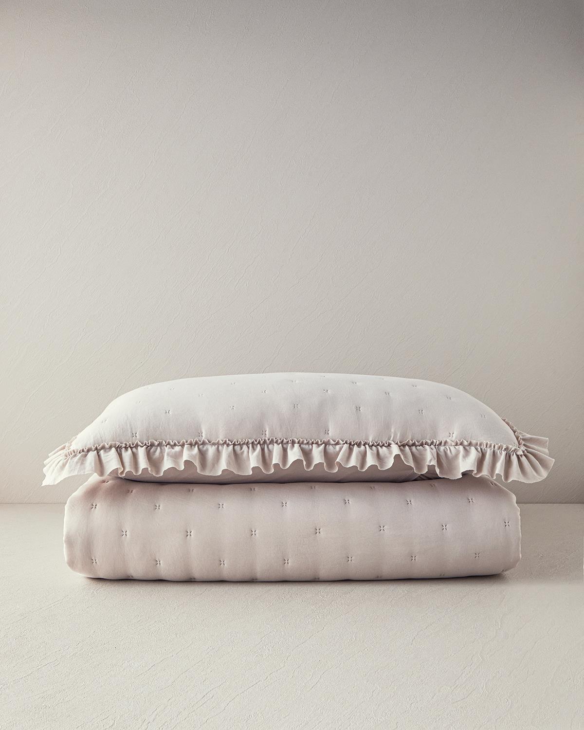 Swanky Tek Kişilik Yatak Örtüsü Takımı Bej