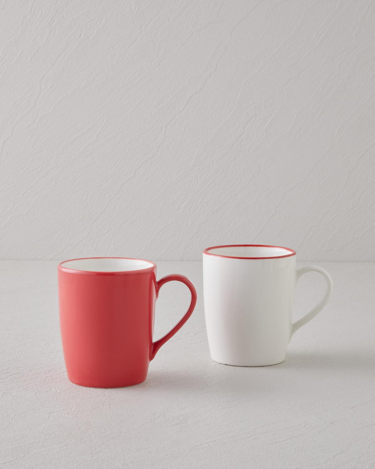Sway Bone Porselen 2'li Kupa 290 ml Kırmızı