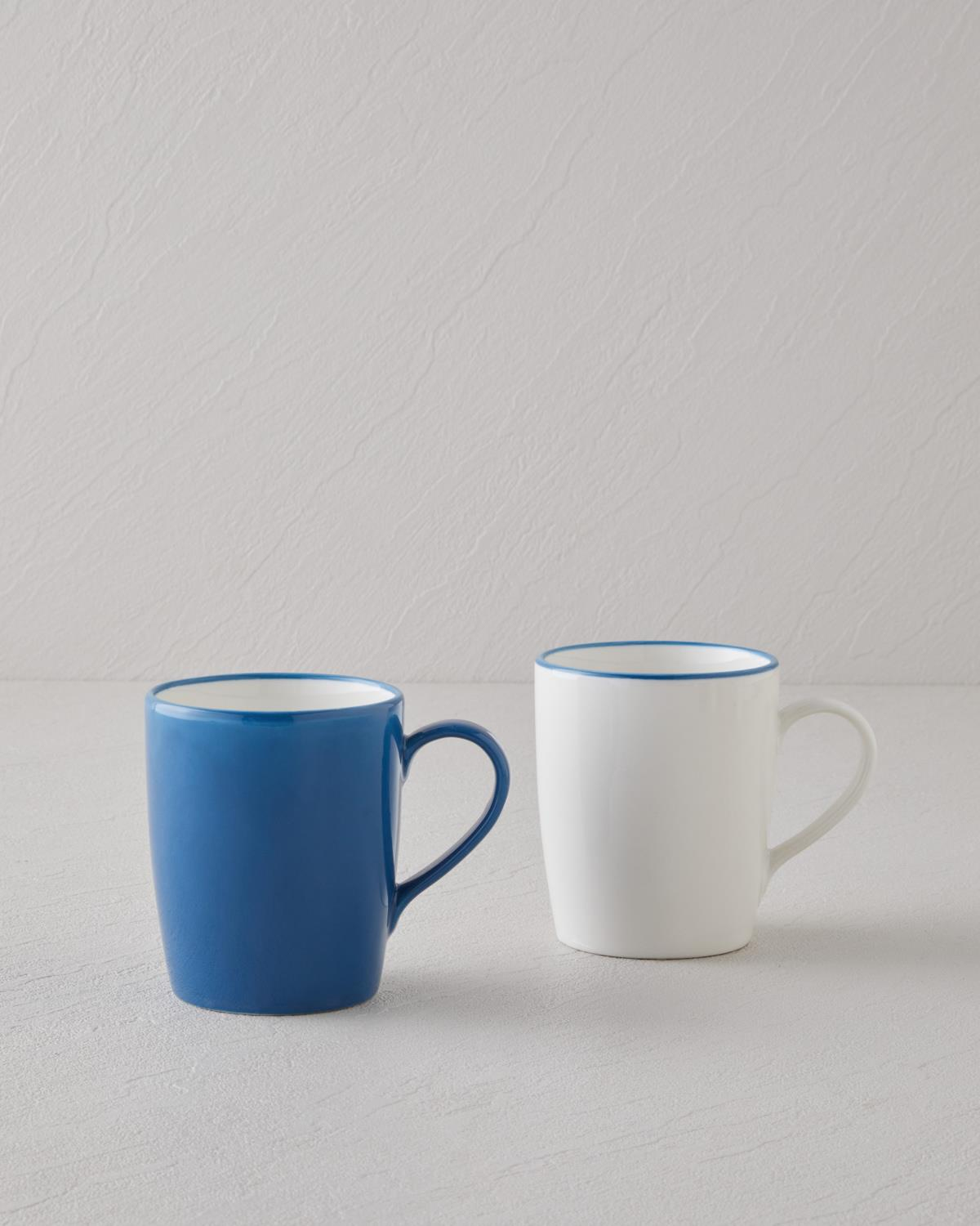 Sway Bone Porselen 2'li Kupa 290 ml Mavi