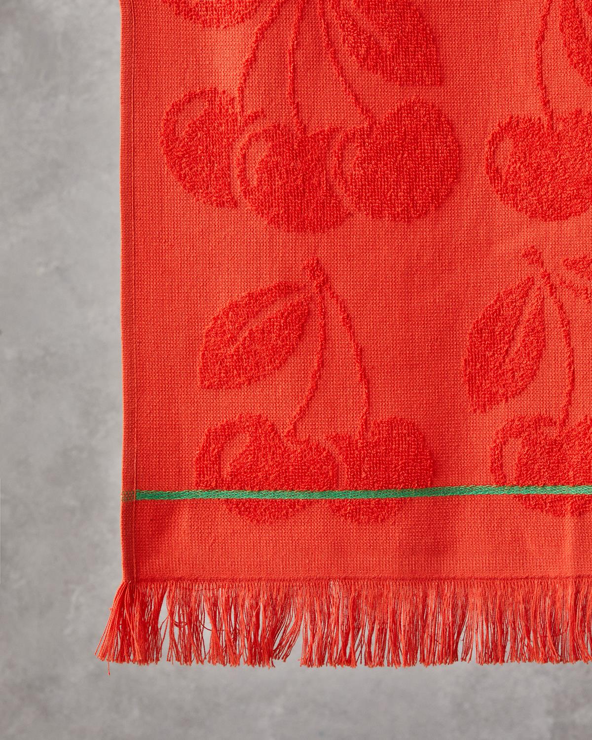 Sweet Cherry Pamuklu Plaj Havlusu 70x140 cm Mercan