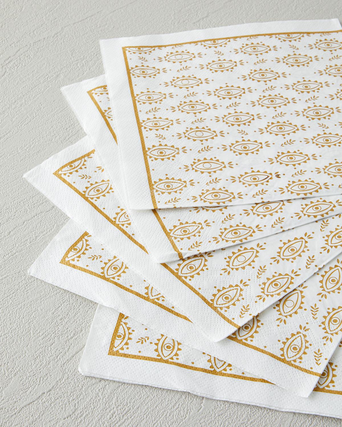 Talisman Eyes Kağıt 20'li Kağıt Peçete 33x33 cm Gold