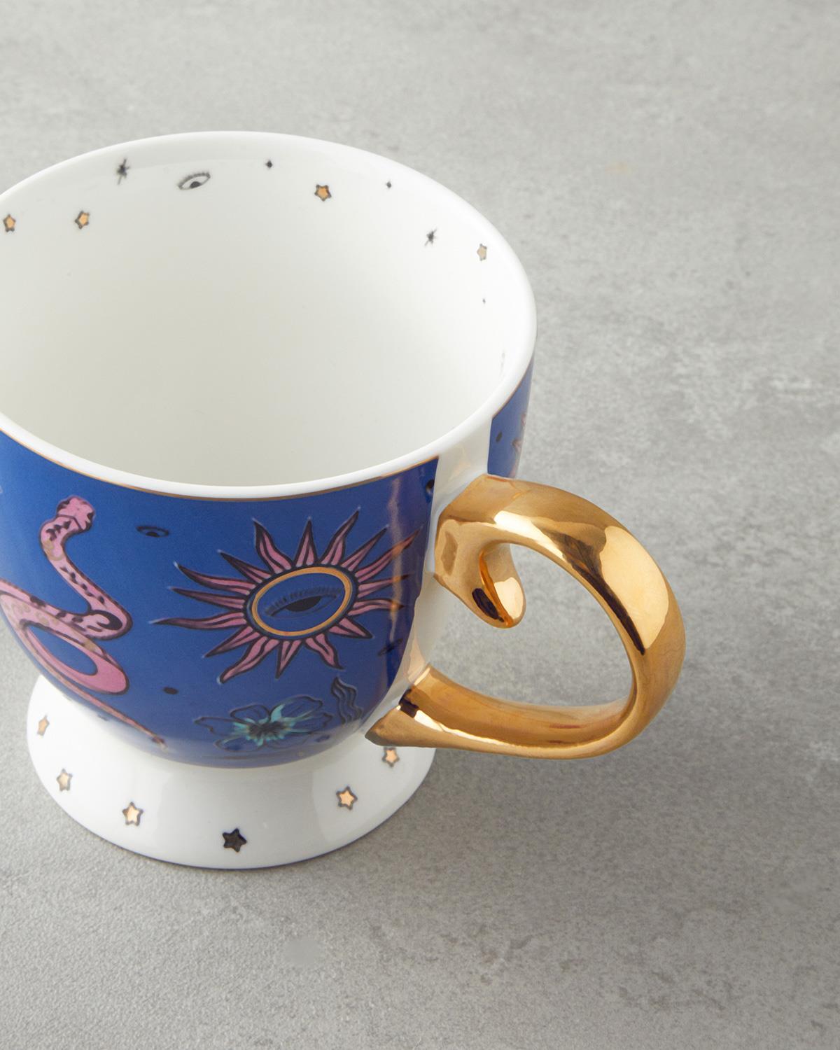 Talisman Snake New Bone China Kupa 460 ml Lacivert
