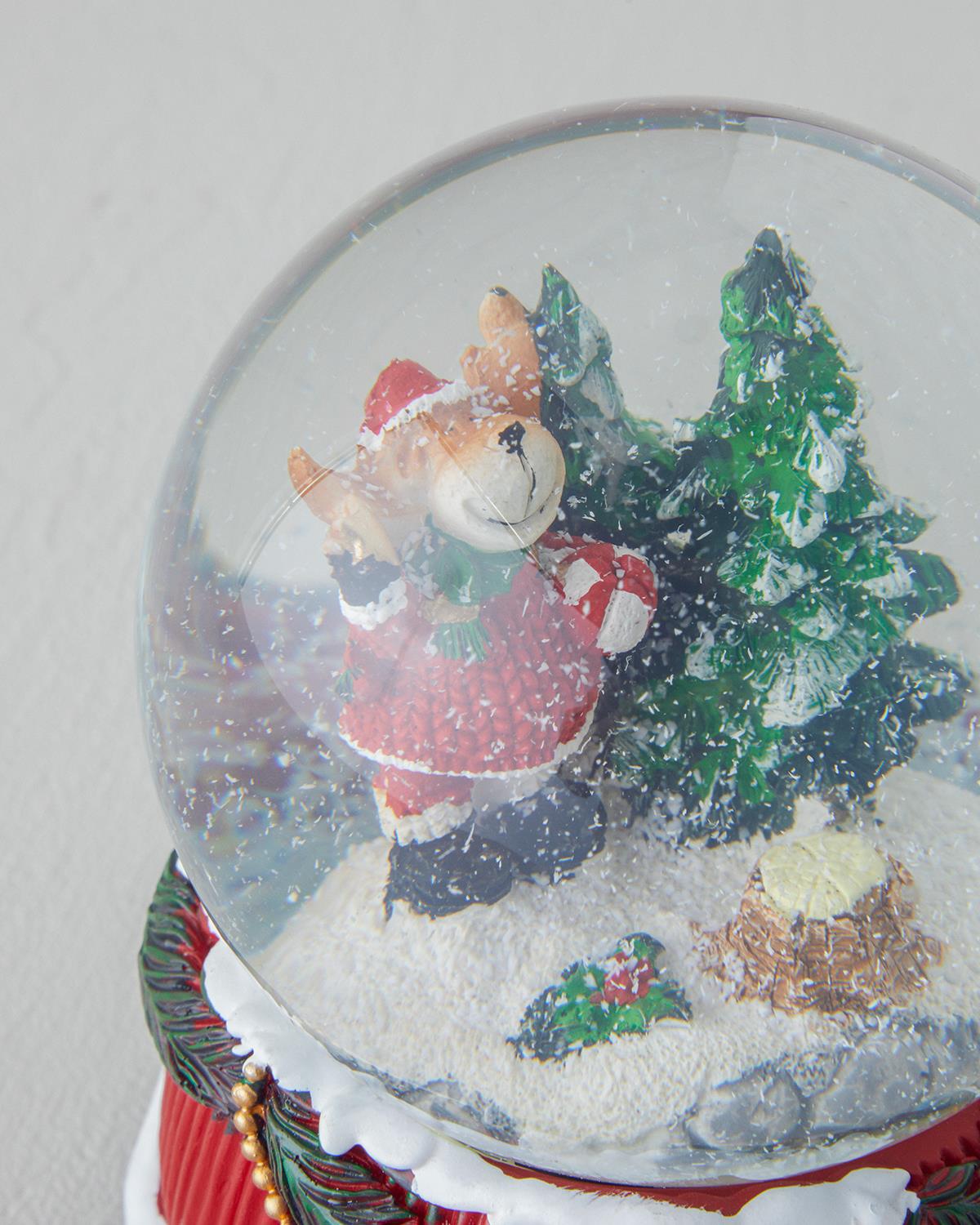 Terazzo Müzik Kutusu 11X11X14 cm Kırmızı