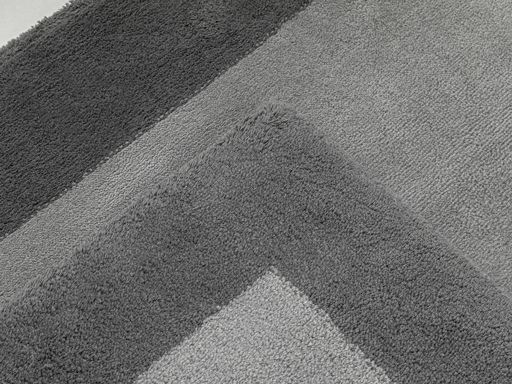 Tetra Pamuklu Banyo Paspası Seti Gri-Koyu Gri