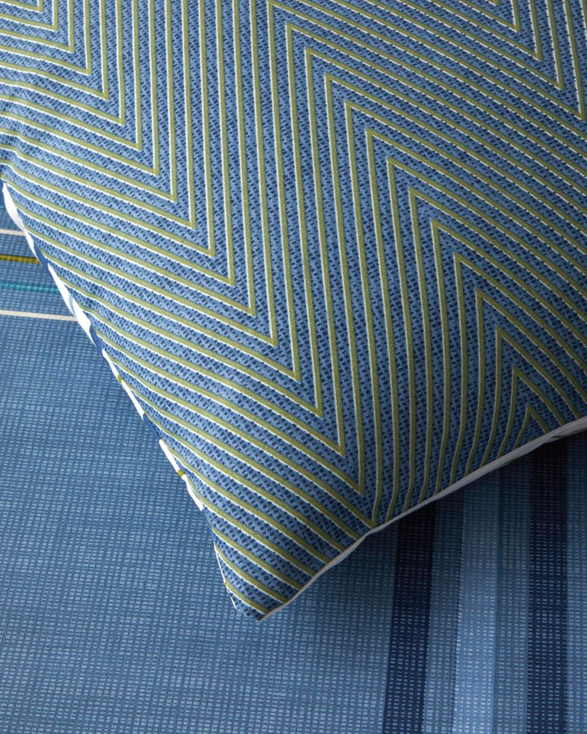 Textured Grid Kolay Ütülenir Çift Kişilik Nevresim Takımı 200x220 cm Lacivert