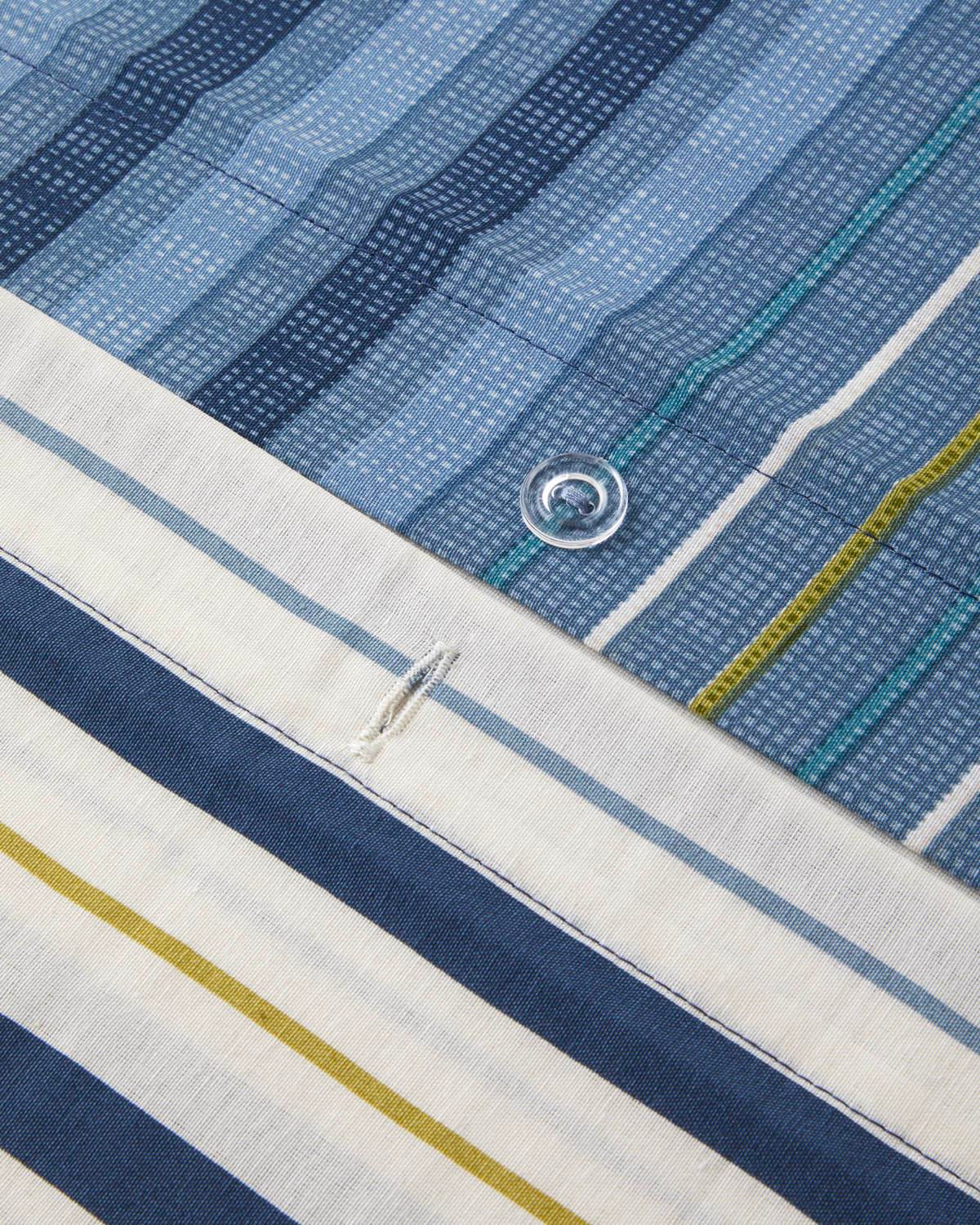 Textured Grid Kolay Ütülenir Çift Kişilik Nevresim Takımı 200x220 cm Lacivert