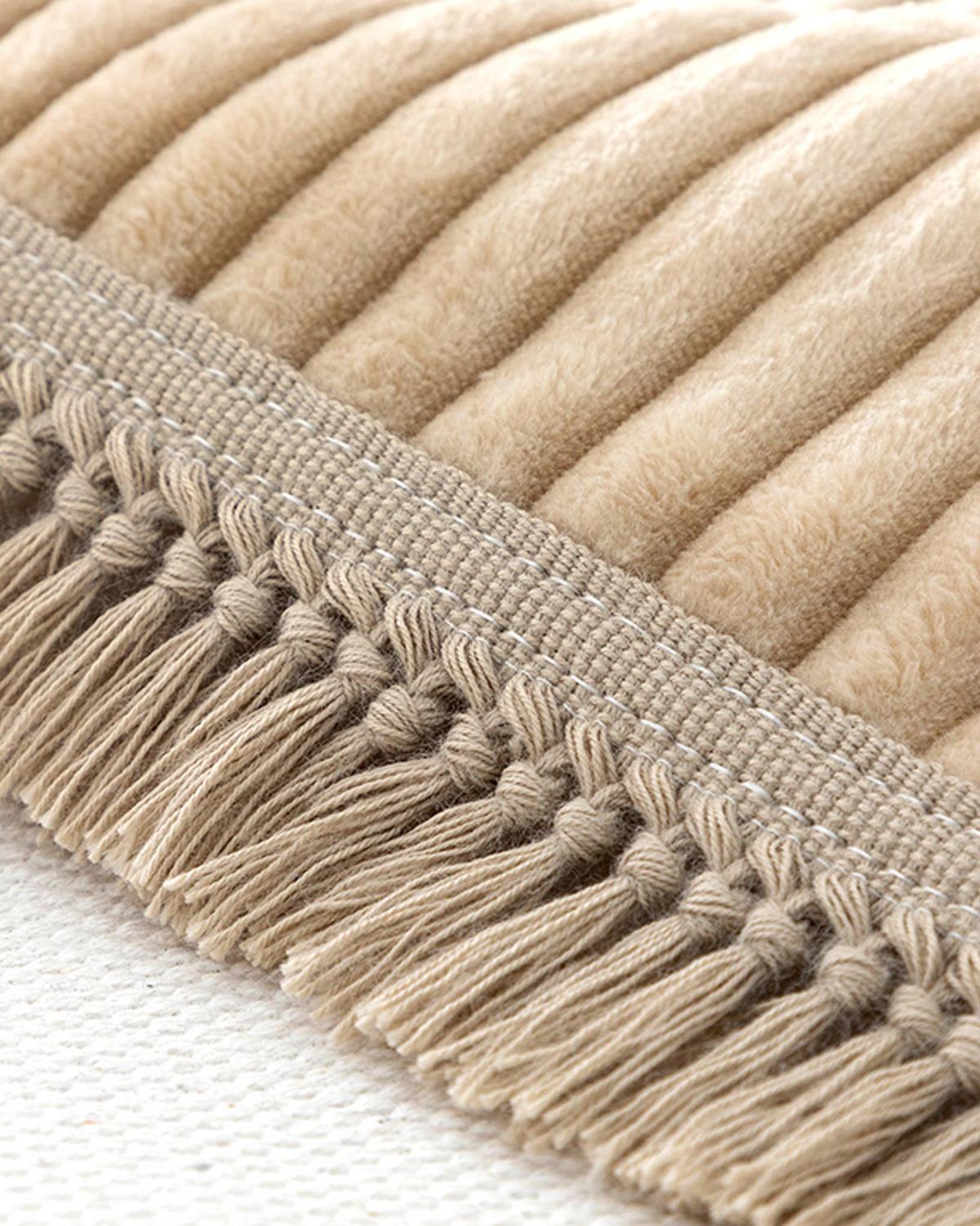 Thick Ribbed Fitilli Halı 80x150 cm Bej