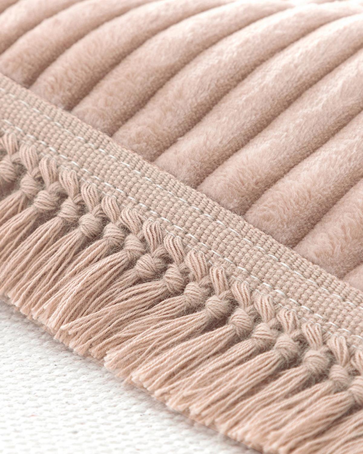 Thick Ribbed Fitilli Halı 80x150 cm Pudra