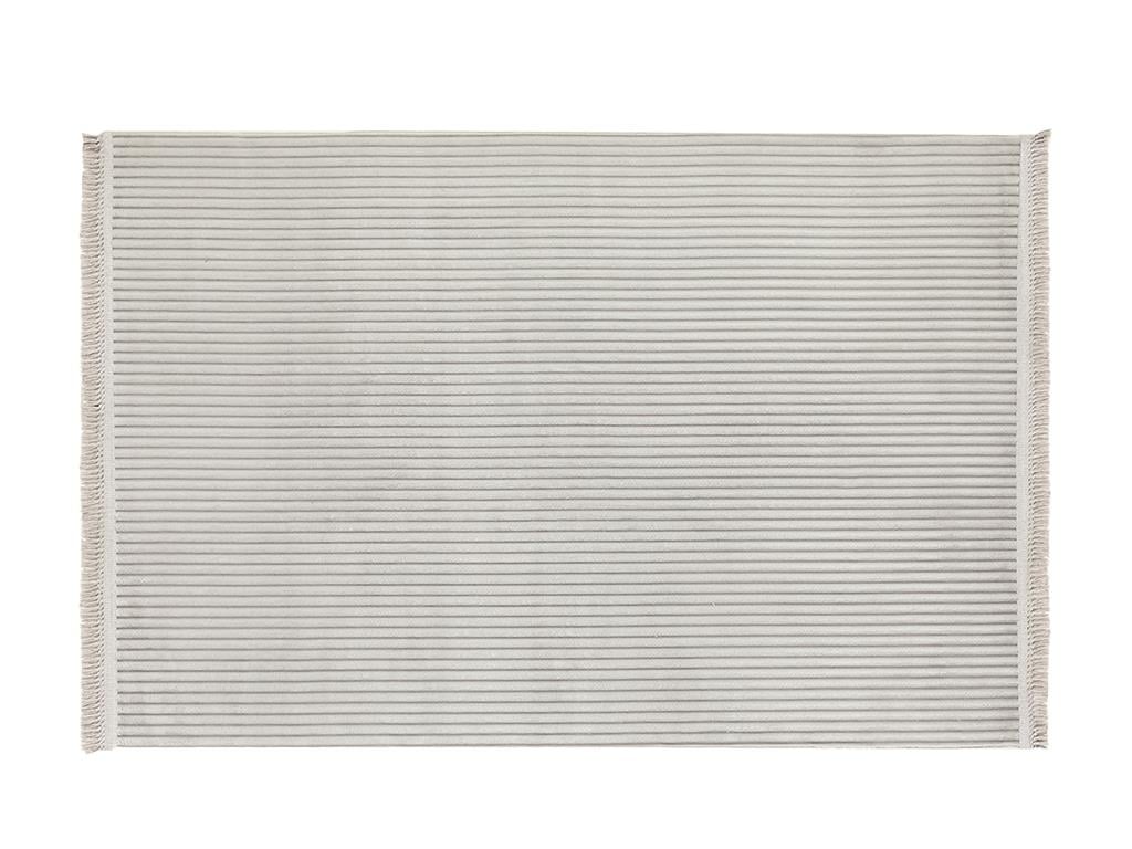 Thick Ribbed Fitilli Halı Gri