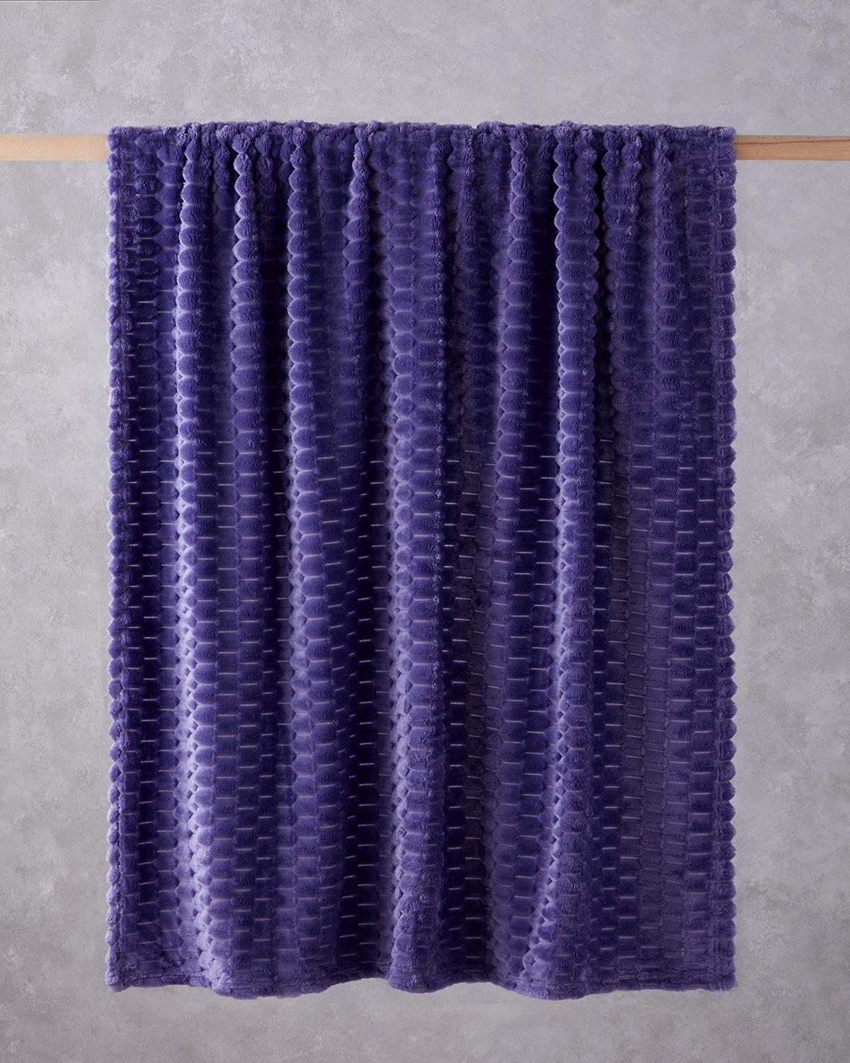 Tiny Bubbles Jakarlı Wellsoft Tv Battaniye 120x160 cm Mor