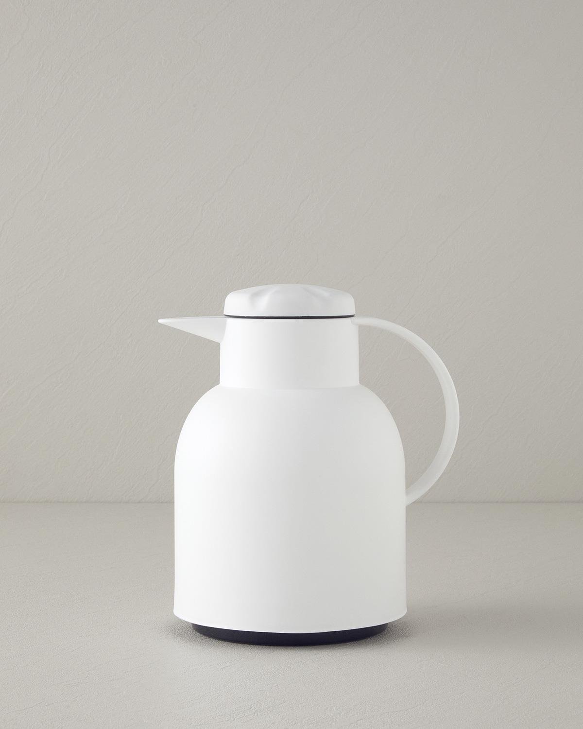 Tiya Polipropilen İçi Cam Termos 1000 ml Beyaz