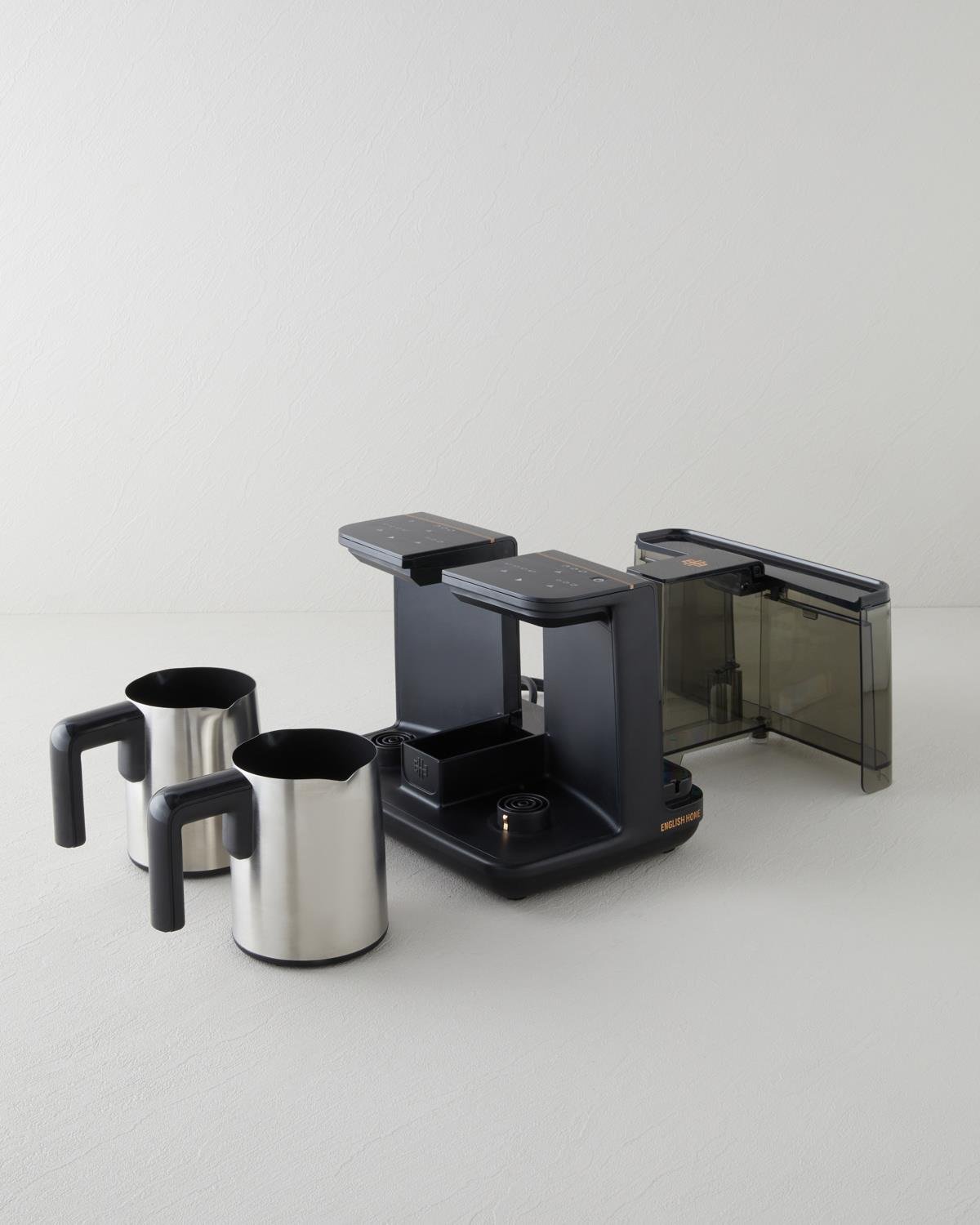 TKM 6020 Su Hazneli Çift Hazneli Türk Kahvesi Makinesi Siyah-Krom