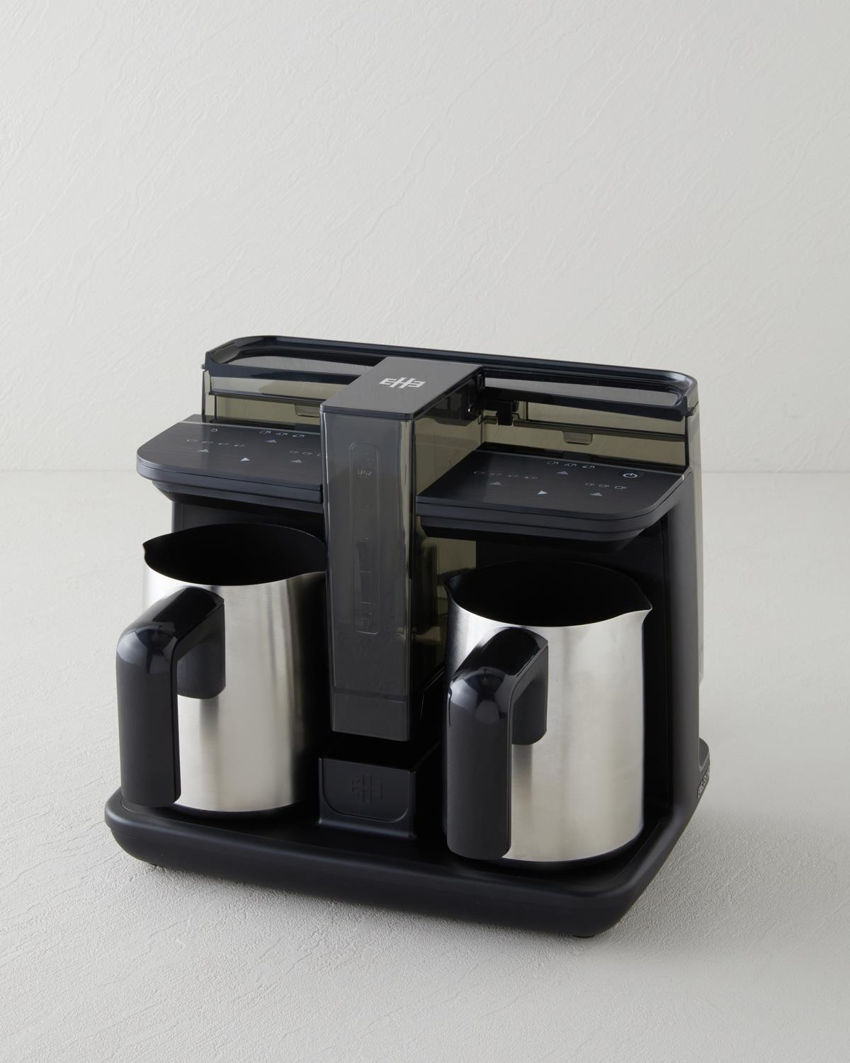 TKM 6020 Su Hazneli Çift Hazneli Türk Kahvesi Makinesi Siyah-Krom