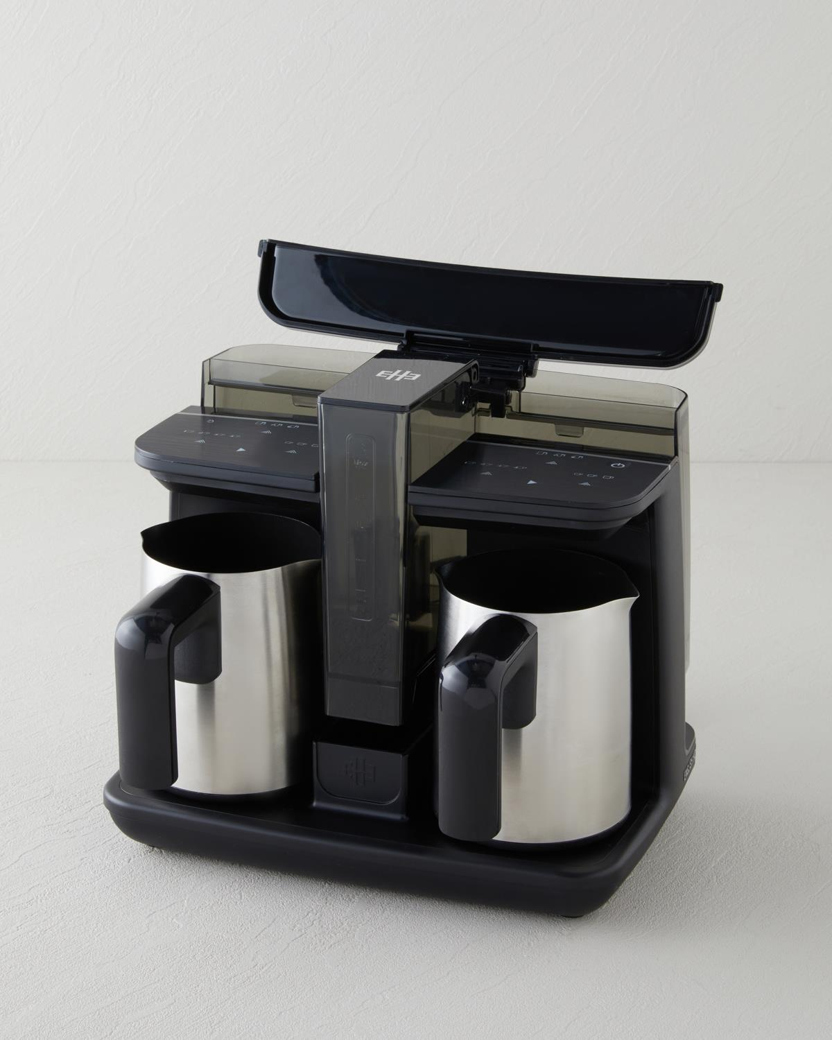 TKM 6020 Su Hazneli Çift Hazneli Türk Kahvesi Makinesi Siyah-Krom