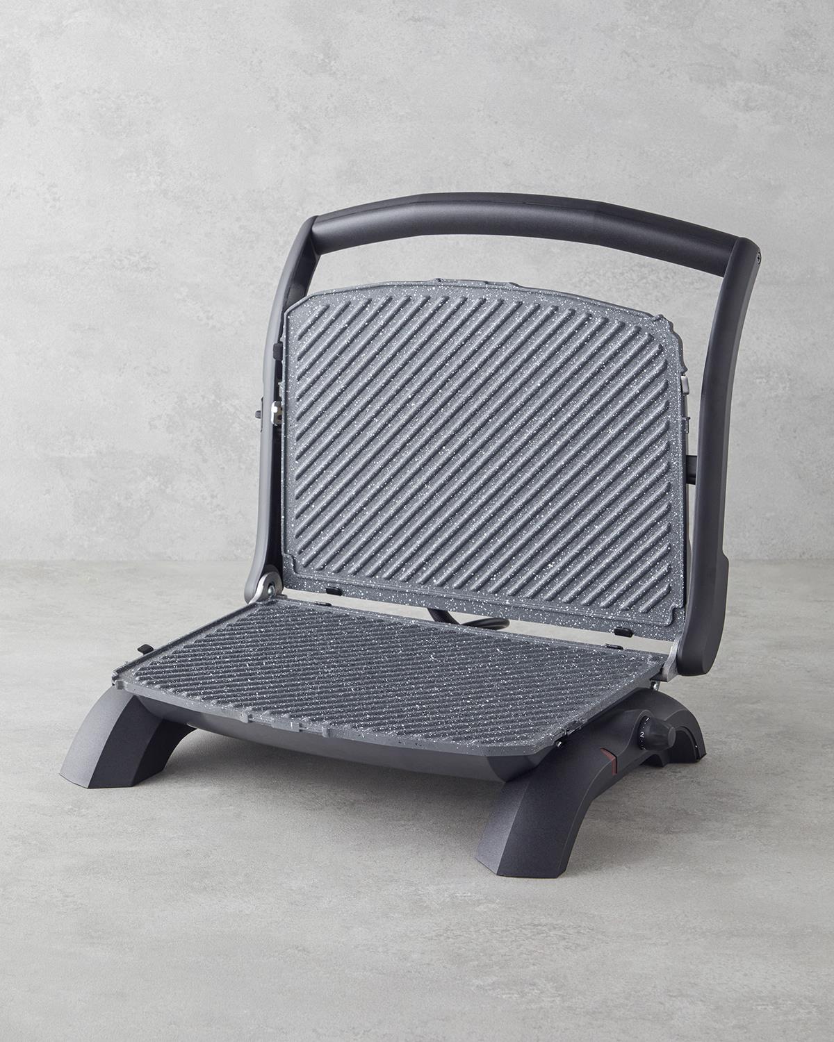 TMK 5040 Teflon Çıkarılabilir Plakalı Tost Makinesi 1800W Siyah-Krom