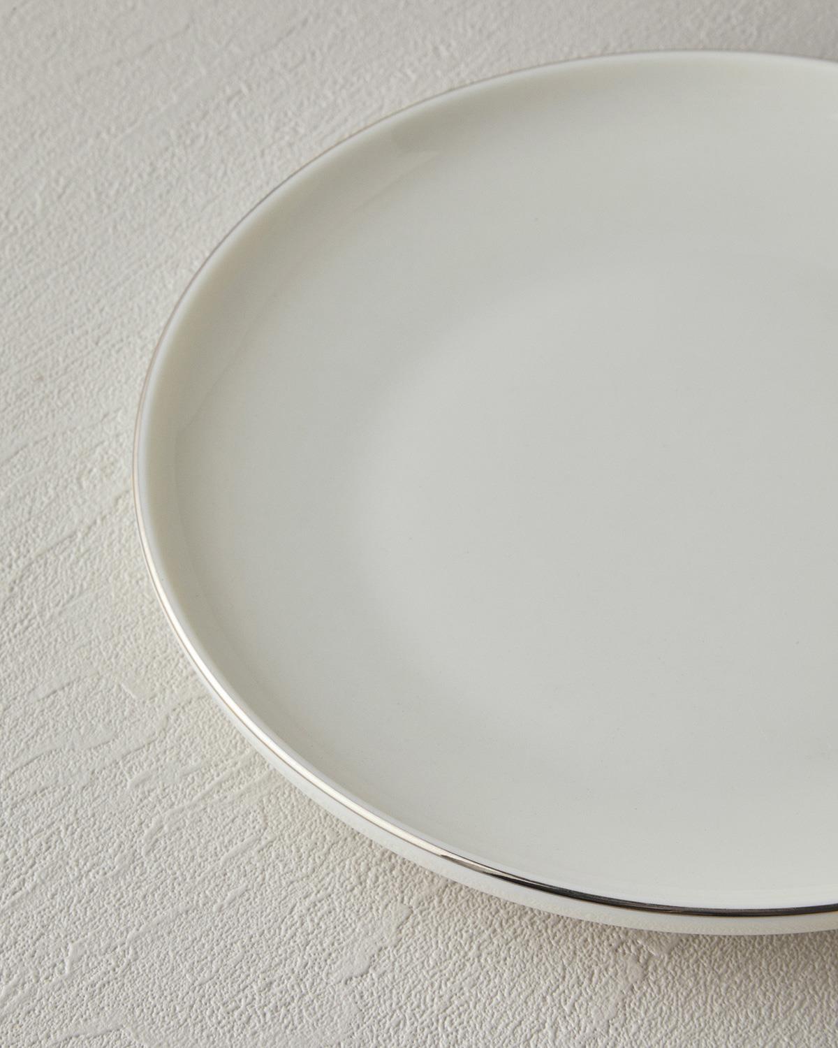 Torino Porselen Çukur Tabaklı Yemek Takımı 6 kişilik 18 parça Silver