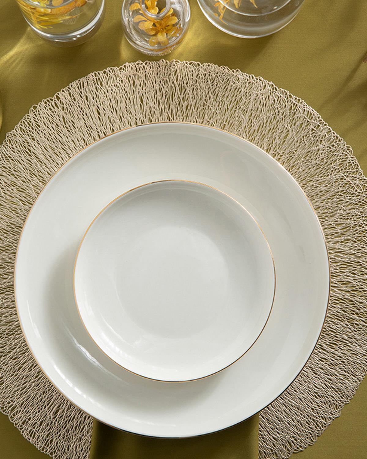Torino Porselen Pasta Tabağı 17 cm Gold