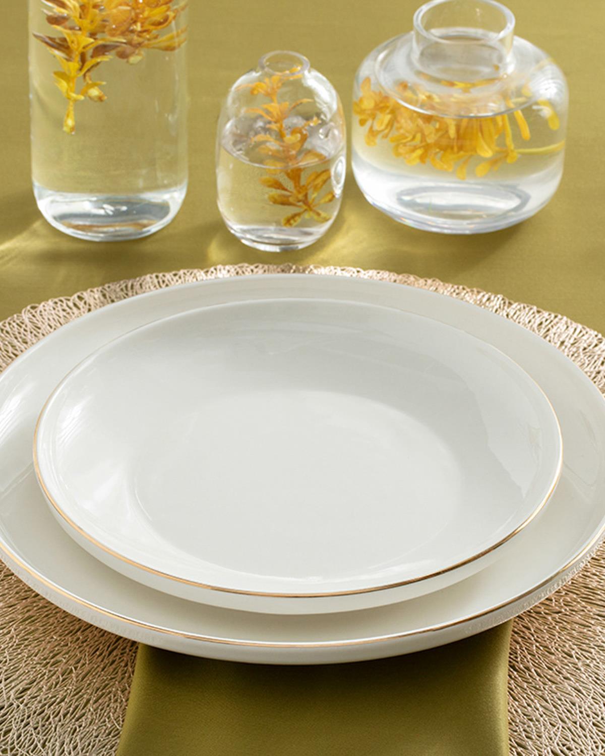 Torino Porselen Pasta Tabağı 21 cm Gold