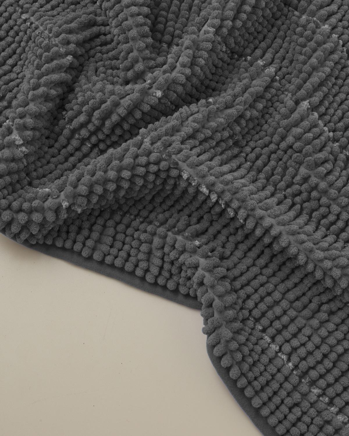 Trendy Kaydırmaz Taban Banyo Paspası 50x80 cm Gri