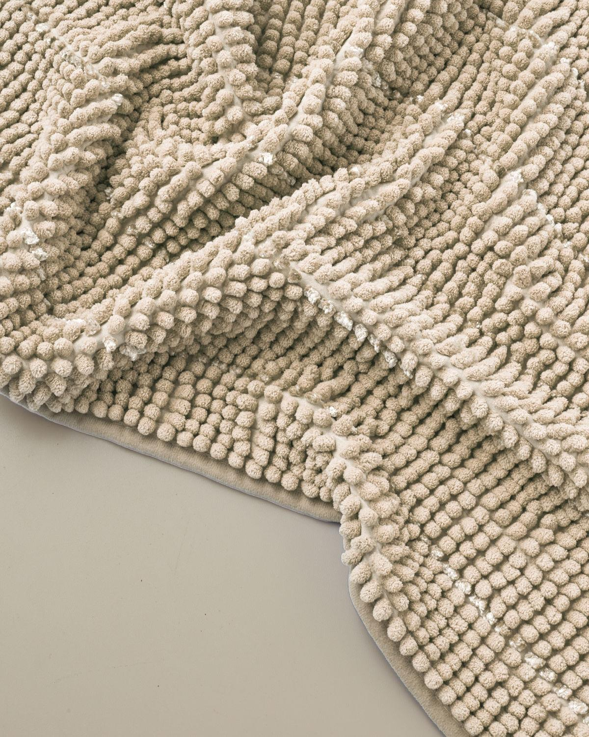 Trendy Kaydırmaz Taban Banyo Paspası 50x80 cm Bej