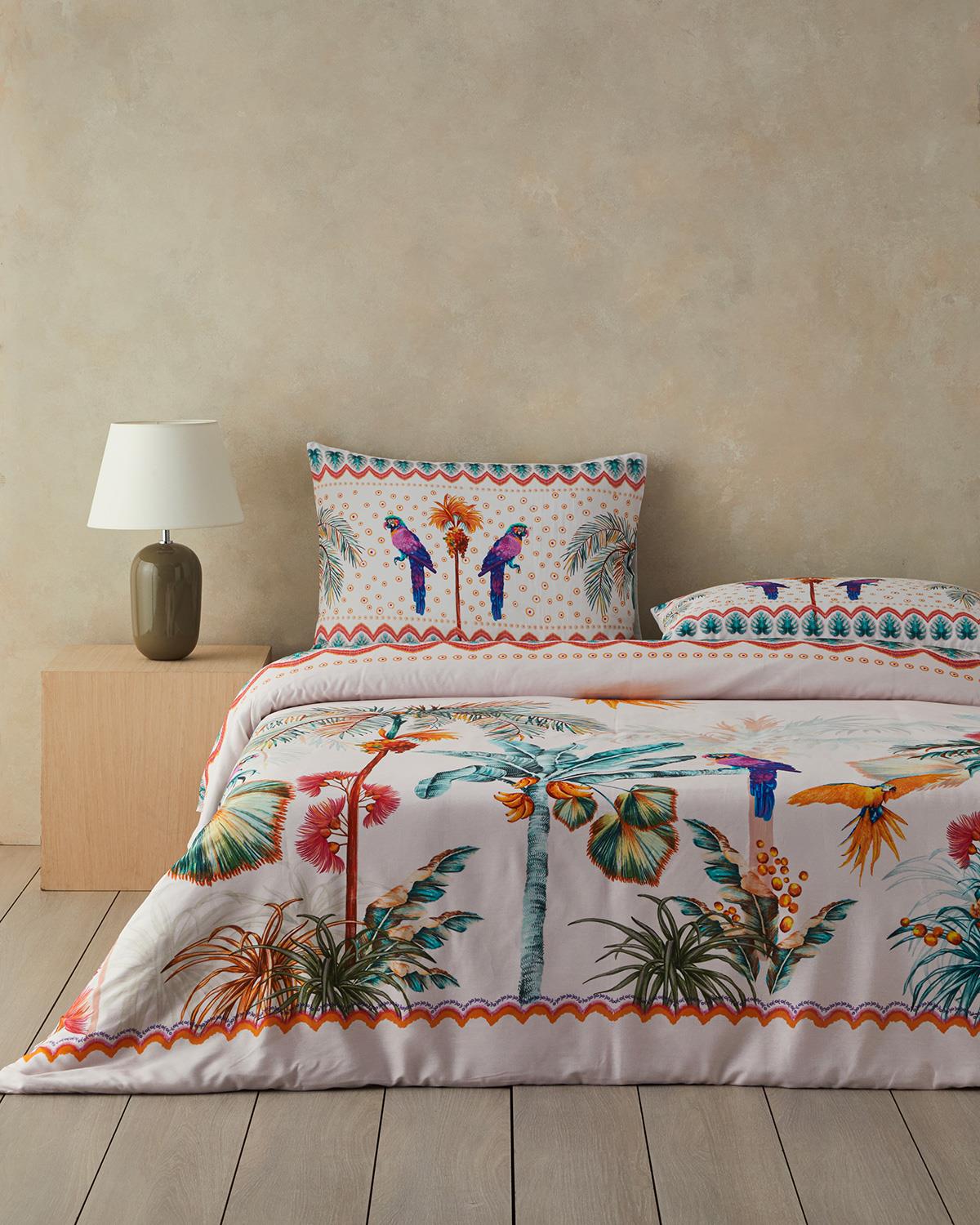 Tropic Sunset Tek Kişilik Nevresim Seti Yeşil