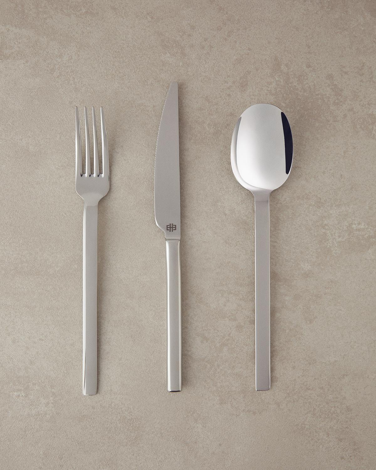Troy 18/10 Paslanmaz Çelik Çatal Kaşık Bıçak Tk. 18 Parça 6 Kişilik Silver